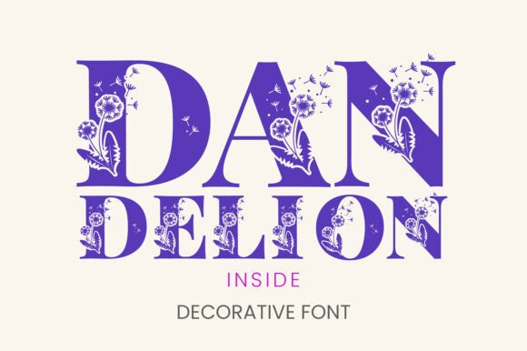 Dandelion Inside: Where Botanical Whimsy Meets Typographic Elegance