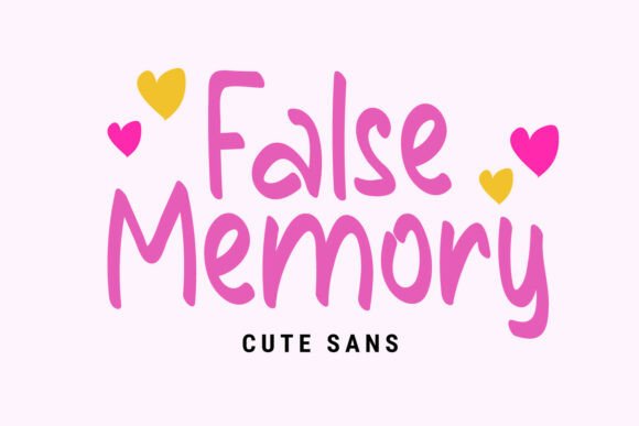 False Memory: A Charming Handwritten Display Font