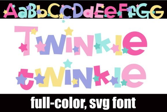 Twinkle Twinkle: A Whimsical Full-Color Font That Sparkles in Design